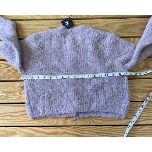 NWT G Edition Fuzzy Cardigan Small Women’s Lavender Button Front MSRP $44.95 - Picture 9 of 10